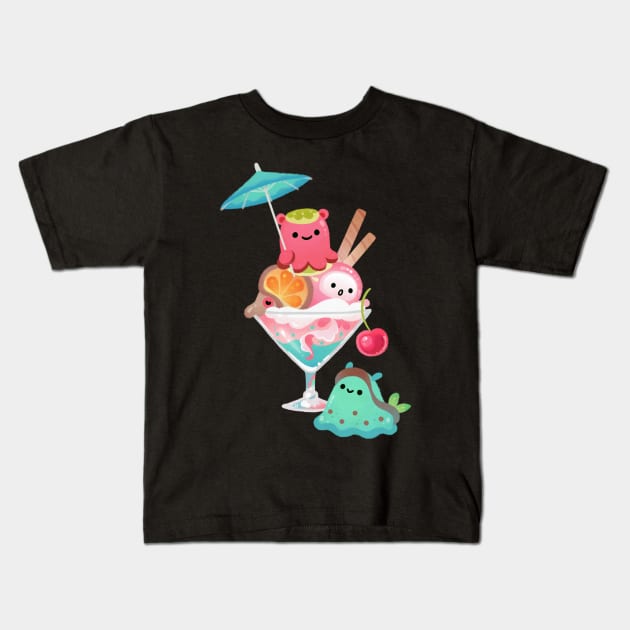 Mochi Mollusk parfait2 Kids T-Shirt by pikaole